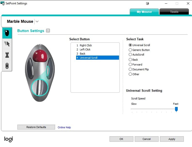 Logitech Trackman Marble Trackball Mouse - Wired USB Ergonomic Mouse for Computers, with 4 Programmable Buttons, Dark Gray customer photo 1