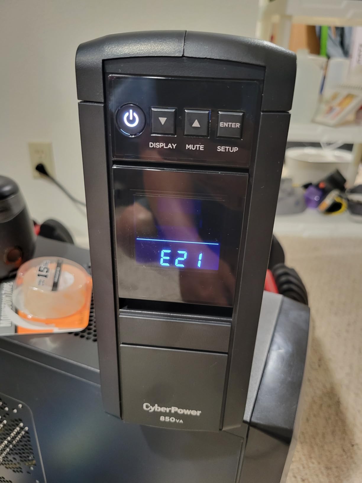 CyberPower CP850PFCLCD PFC Sinewave UPS Battery Backup and Surge Protector | 850VA/510W, 10 Outlets, AVR, Mini-Tower, UL Certified customer photo 2