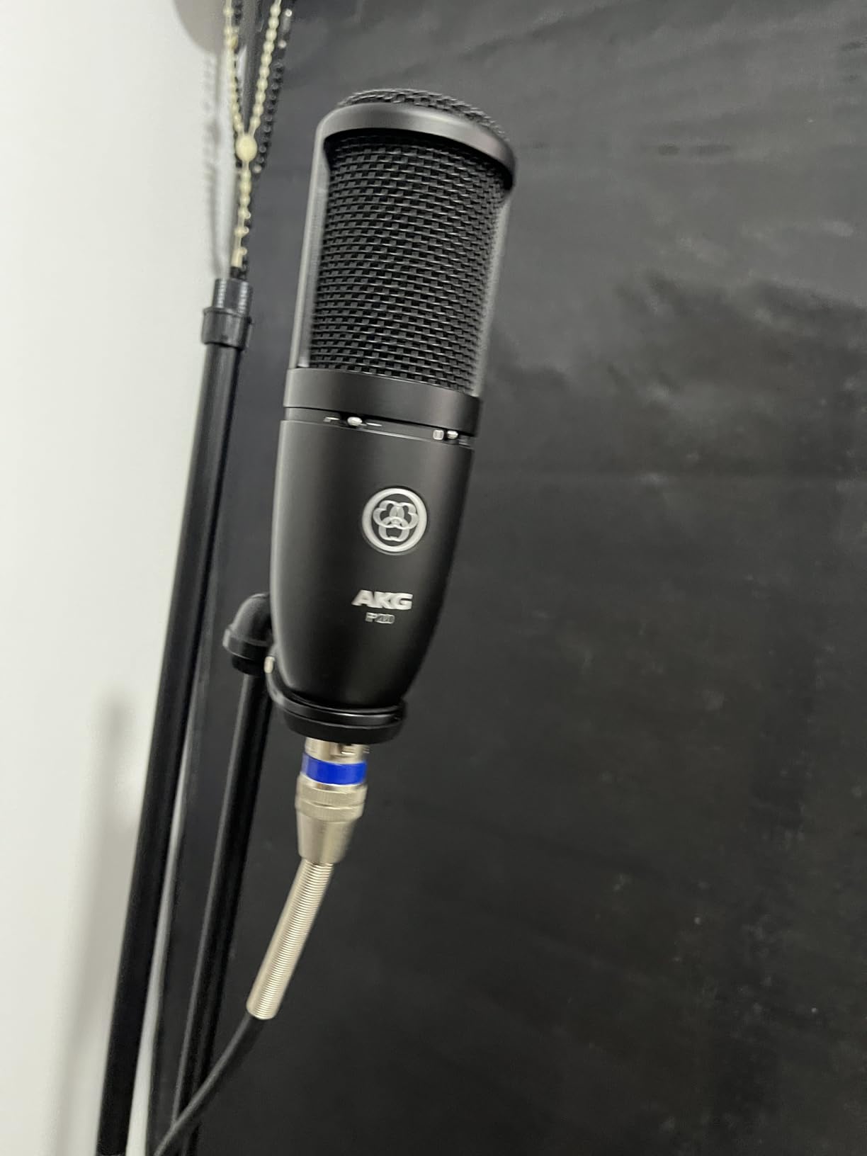 AKG Pro Audio P120 - Affordable 2/3-Inch Diaphragm Condenser Microphone for Clear Vocals & Instruments. Studio Recording or Live. XLR Connector. Black customer photo 1