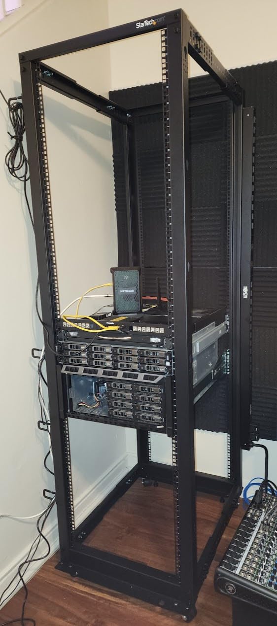 StarTech.com 25U Open Frame Server Rack - 4 Post Adjustable Depth (22