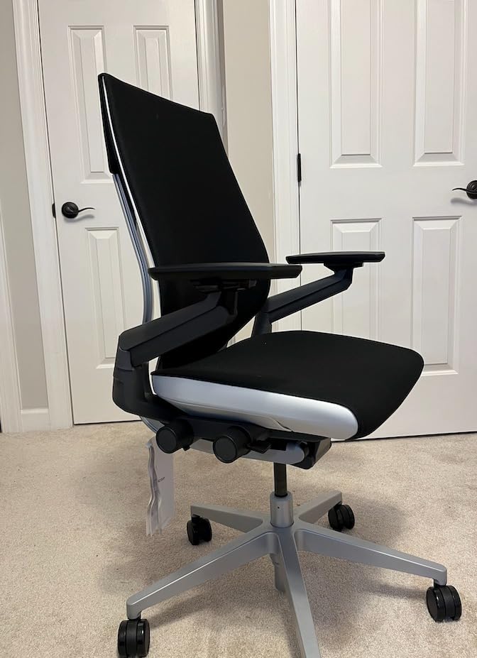 Gesture Office Chair - Ergonomic Work Chair with Wheels for Carpet - Comfortable - Intuitive-to-Adjust for Desk - 360-Degree Arms - Graphite Gray Fabric customer photo 2