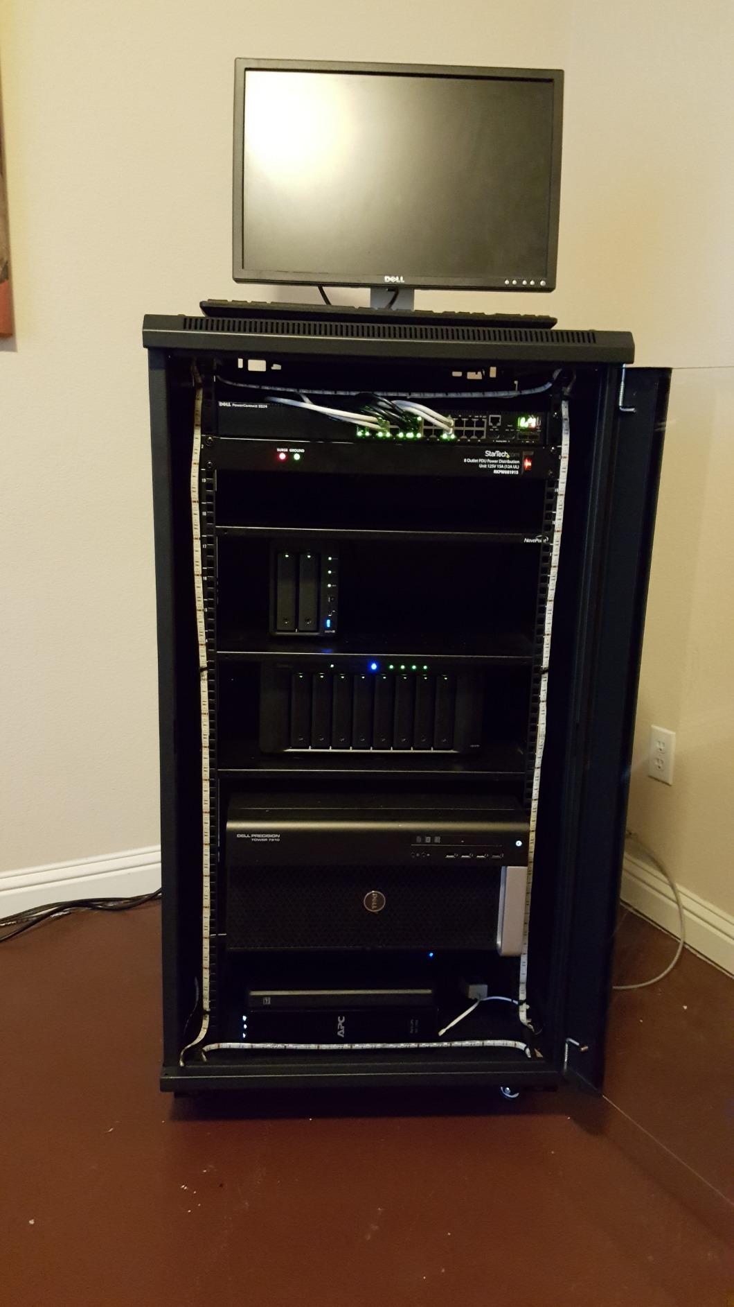 NavePoint 15U Server Cabinet Wall Mount Rack Enclosure with Caster Wheels, 2 Fans, Locking Glass Door, Removable Side Panels - 15U Network Cabinet 23.6