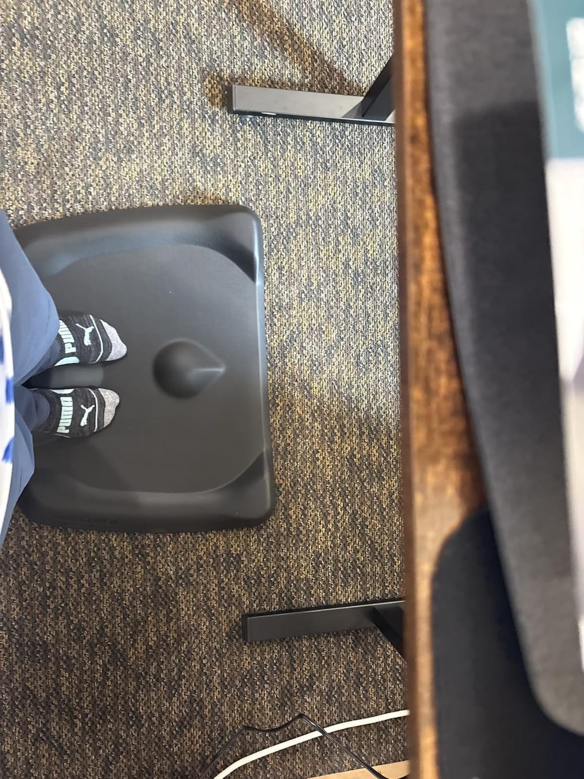 Standing Desk Mat - Topo Mini by Ergodriven | The Smaller Not-Flat Anti-Fatigue Standing Desk Mat with Calculated Terrain | Ultra-Thick Premium Comfort Foam, Durable, No PFAs or PVC | Obsidian Black customer photo 2