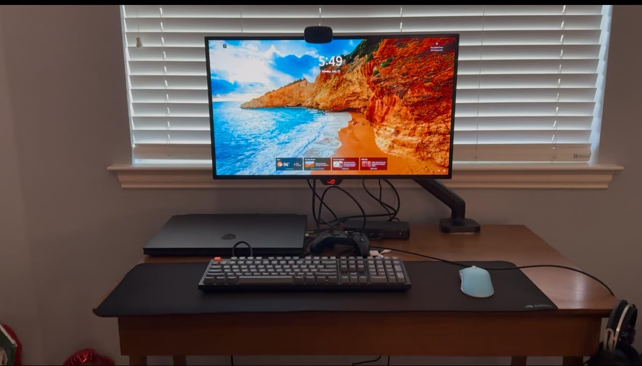 VIVO Single Monitor Stand, Fully Adjustable Arm for 17 to 32 inch Screen, Mechanical Articulating Desk Mount, Gaming and Office Setups, VESA 75x75, 100x100, Max 19.8 lbs, Classic, Black, STAND-V001O customer photo 1