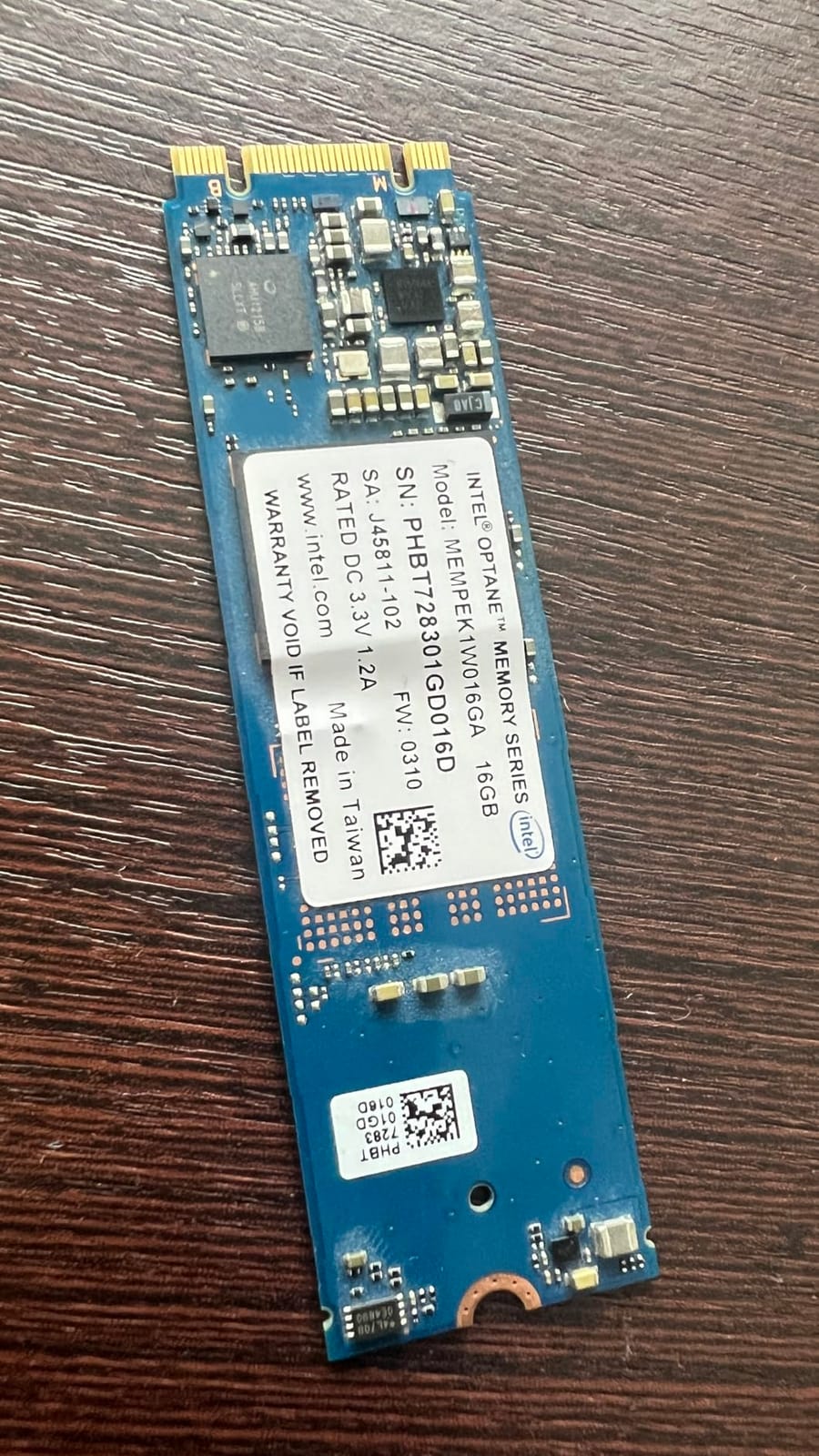 Intel Optane Memory M10 16GB PCIe M.2 2280 customer photo 1