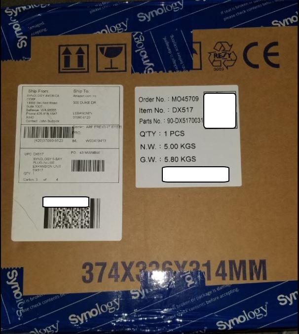 Synology 5bay Expansion Unit DX517 (Diskless) customer photo 2