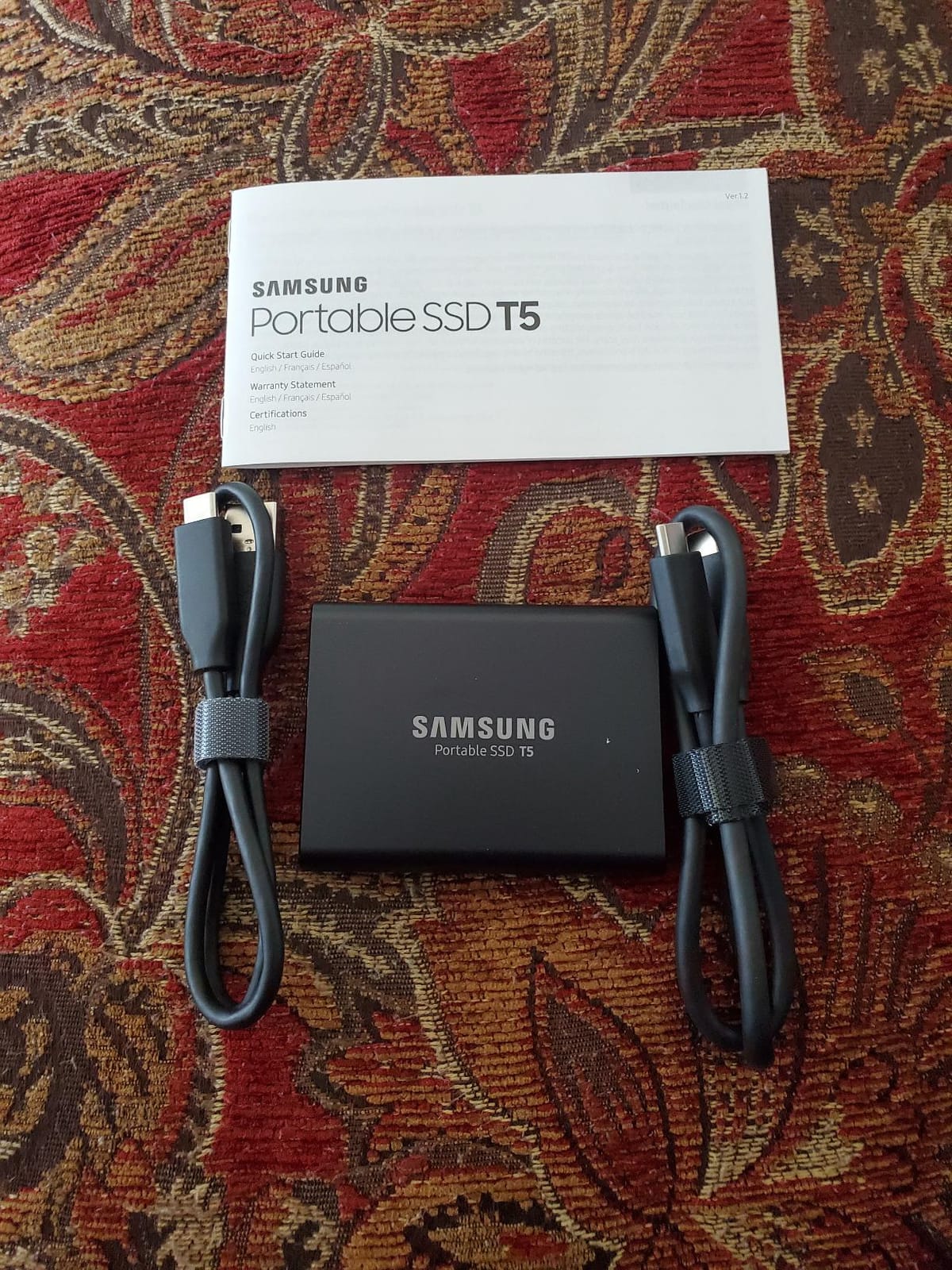 SAMSUNG T5 Portable SSD 1TB - Up to 540MB/s - USB 3.1 External Solid State Drive, Black (MU-PA1T0B/AM) customer photo 2