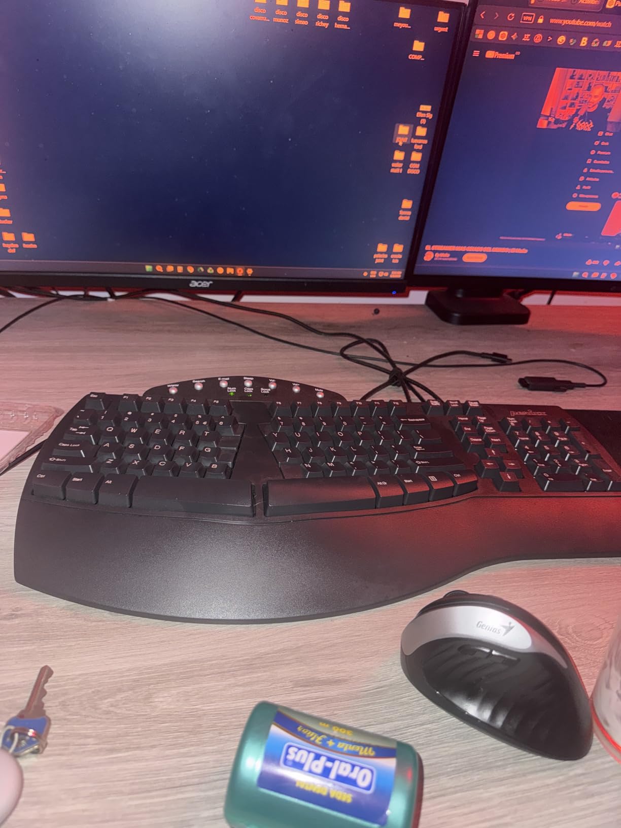 Perixx PERIBOARD-512B Wired Ergonomic Keyboard - Split Keyboard, Wrist Rest, Natural Typing customer photo 2