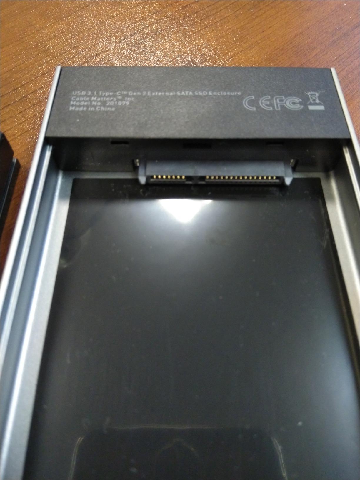 Cable Matters Aluminum 10Gbps USB C Hard Drive Enclosure for 2.5