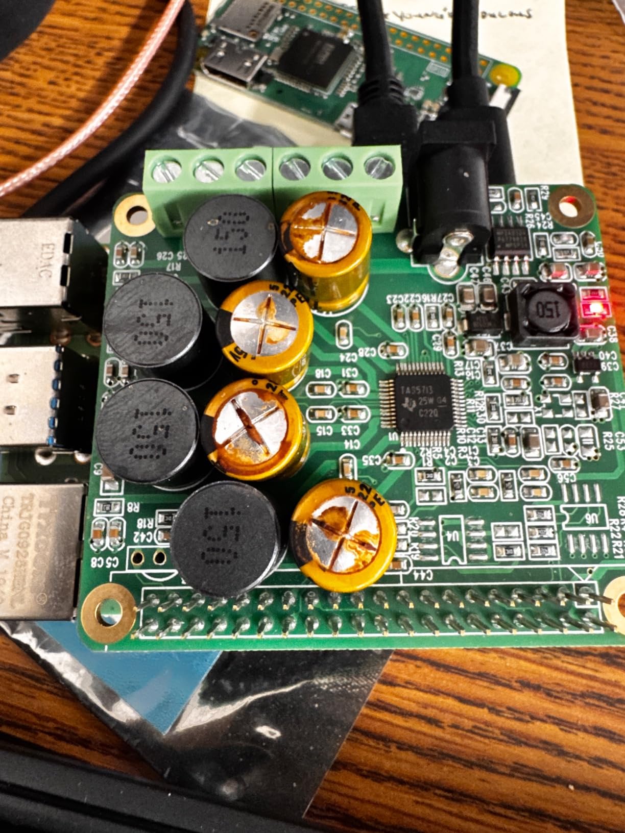 RPI HiFi AMP HAT TAS5713 Amplifier Audio Module 25W Class-D Power Sound Card Expansion Board for Raspberry Pi 5 4 3 B+ Pi Zero Nichicon Capacitor customer photo 1