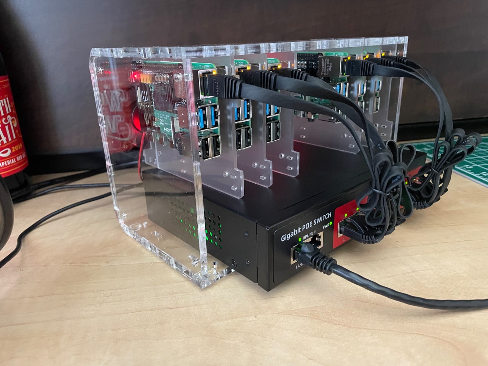 Cluster Case for Raspberry Pi5/Pi4/Pi3 and Other Single Board Computers | Cloudlet Case - Clear customer photo 1