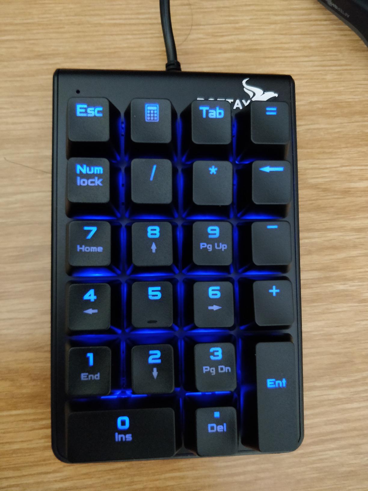 Mechanical Numeric Keypad, 22-Key USB Numpad for Laptop with LED Backlight | For Desktop Computers, Accounting, Spreadsheets, and Data Entry, Adding Convenient Number Input without Taking Desk Space customer photo 1