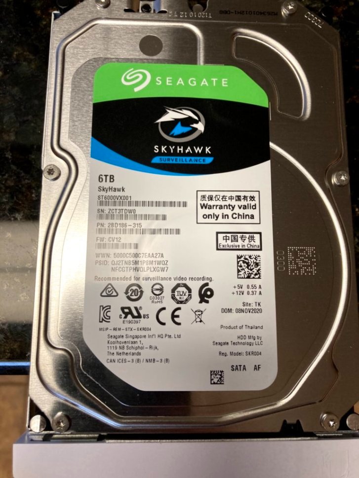 Seagate SkyHawk 6TB Surveillance Internal Hard Drive HDD - 3.5 Inch SATA 6GB/s 256MB Cache for DVR NVR Security Camera System with Drive Health Management (ST6000VX001) customer photo 1