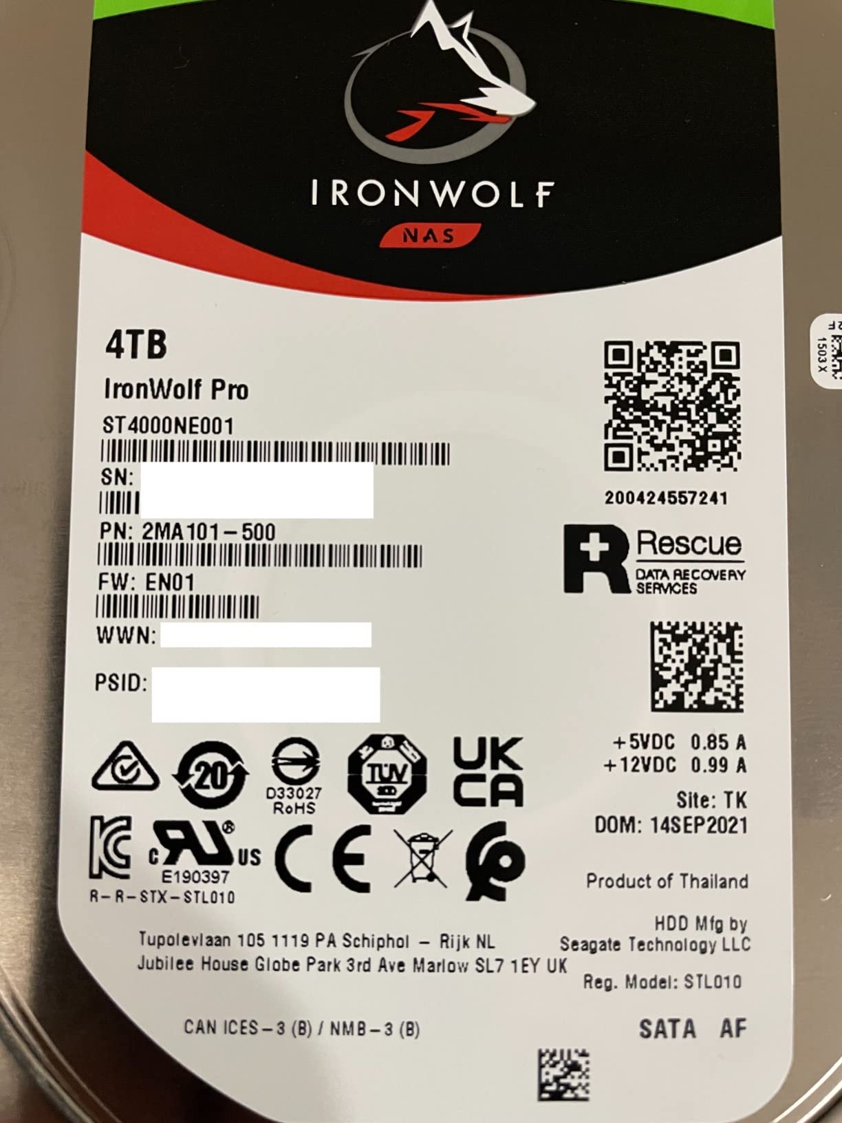 Seagate IronWolf Pro 14TB NAS Internal Hard Drive HDD - CMR 3.5 Inch SATA 6Gb/s 256MB Cache for RAID Network Attached Storage, Data Recovery Service customer photo 1