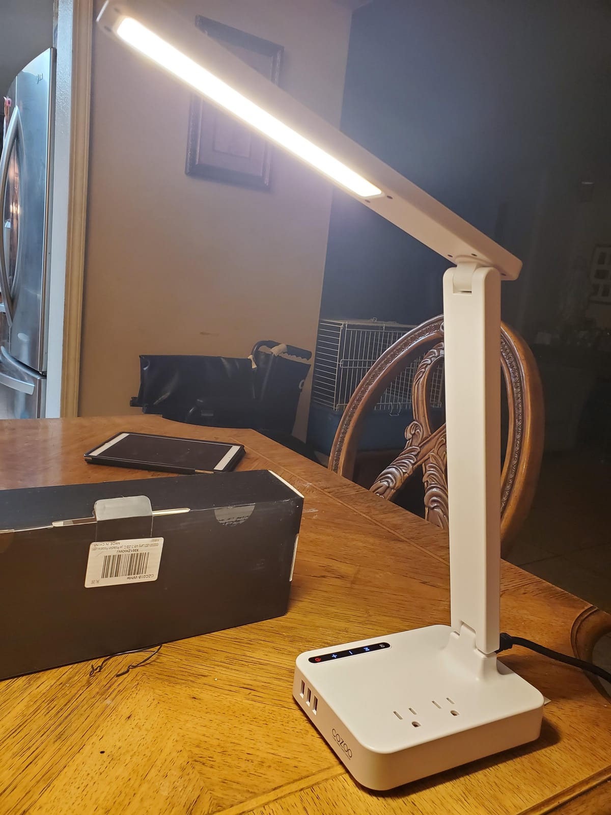 cozoo LED Desk Lamp for Dorm Office, USB-C & 2 AC Outlets Charging, Black | LED Desk Lamps for Home Office with 2 USB Charging Ports (1 USB-C), 2 AC Outlets, Foldable Small Desk Lamp for Study Reading customer photo 1