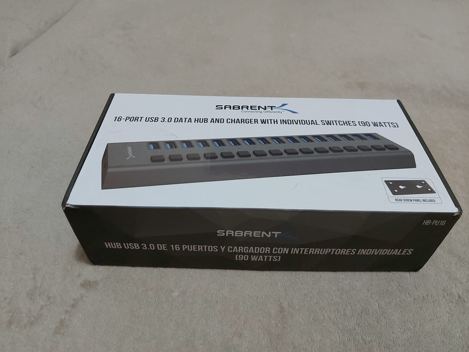 SABRENT 16-Port Powered USB 3.0 Type-A Data Hub & Charger, 90W (HB-PU16) customer photo 1