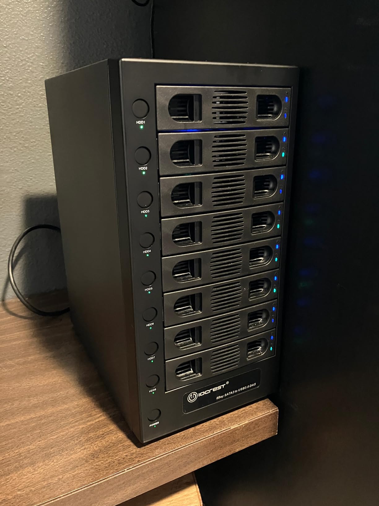 IO CREST Hard Drive Enclosure Supports Multi Bay via USB Interface, Black, 8-Bay customer photo 2
