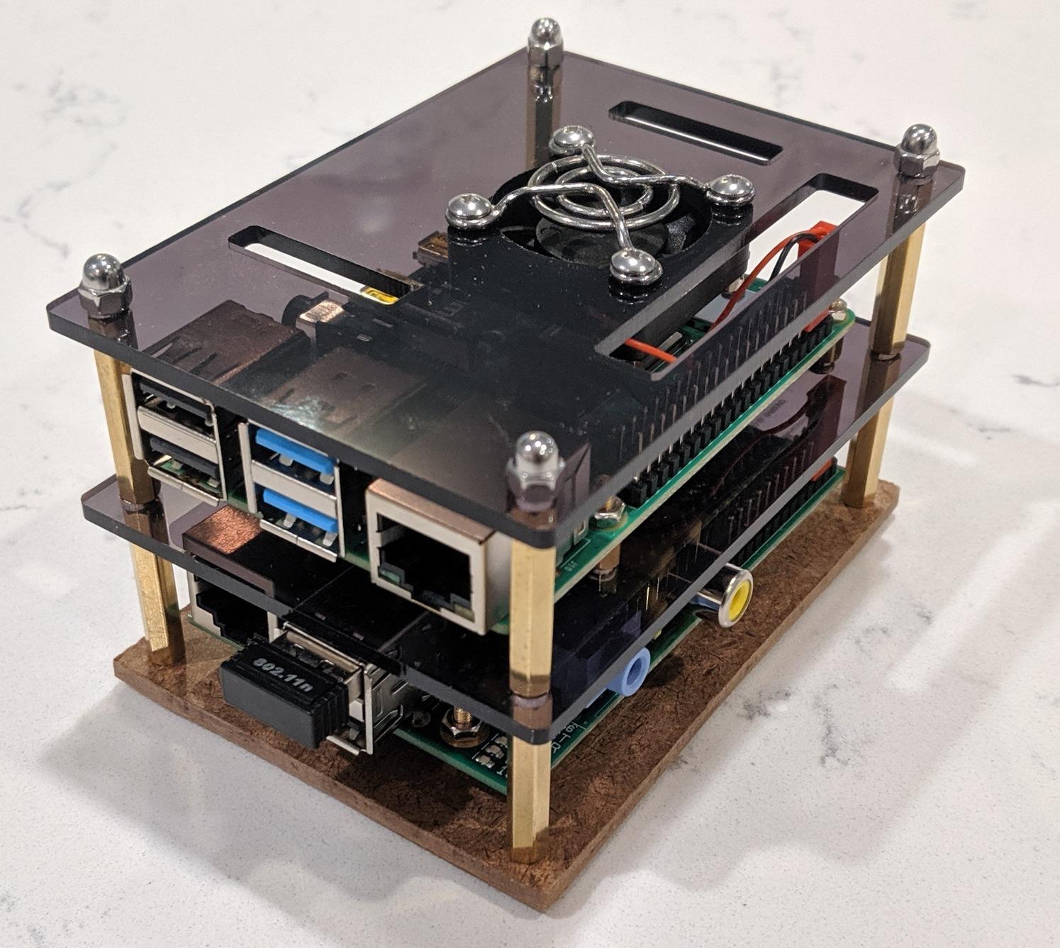 Cluster Case with Cooling Fan and Heatsinks for Raspberry Pi 4B/3B+/3B/2B customer photo 1