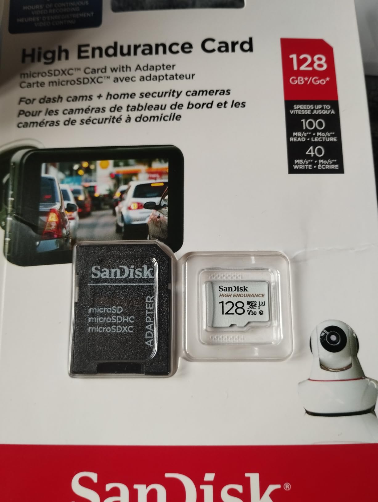 SANDISK 256GB High Endurance microSD Card + Adapter | V30, 4K UHD, C10, U3, Ideal for Dash Cam & Home Monitoring Systems, Record Up to 40,000 Hours of Video -SDSQQNR-256G-GN6IA customer photo 1