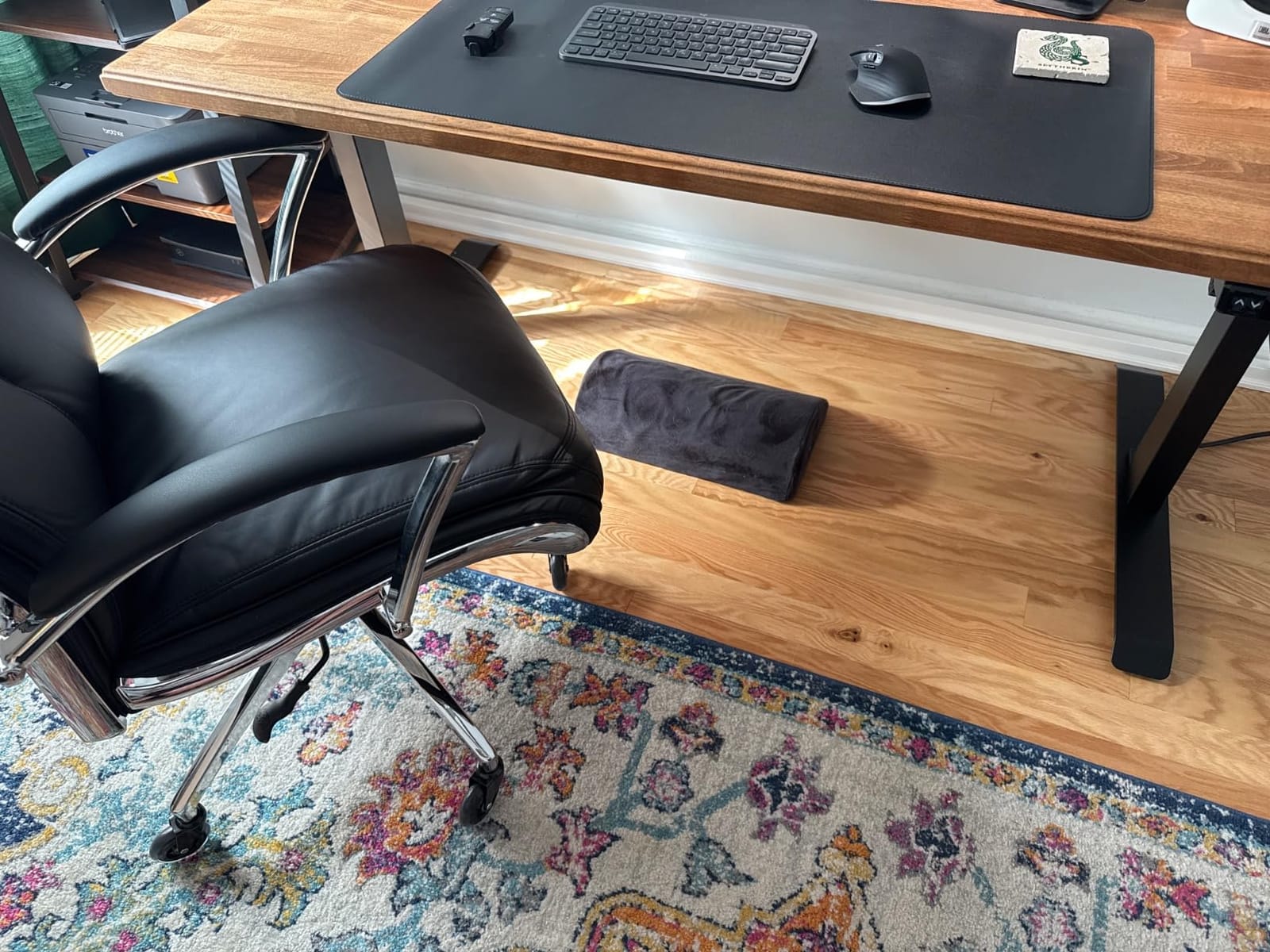 Everlasting Comfort Foot Rest for Under Desk at Work - Memory Foam Office Foot Stool & Under Desk Footrest Leg Elevation Pillow for Gaming & Home Office, Supports Posture customer photo 2