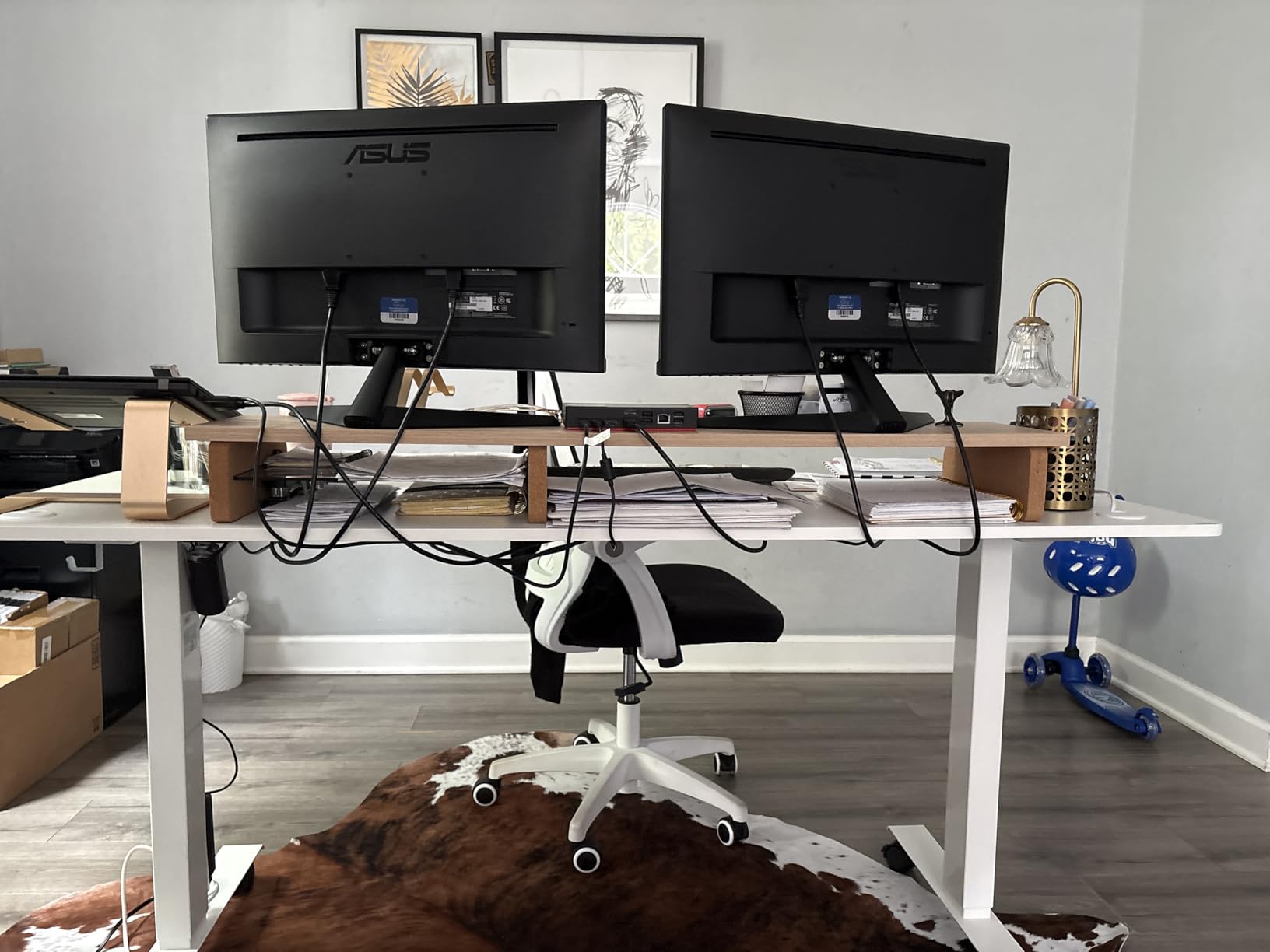 YECAYE 6 Pack Cable Management, Cord Organizer, Cable Organizer, Adhesive Mount Cord Organizer for Desk, No-Drill Desk Wire Management for Home Office, Baby proofing, Black customer photo 2