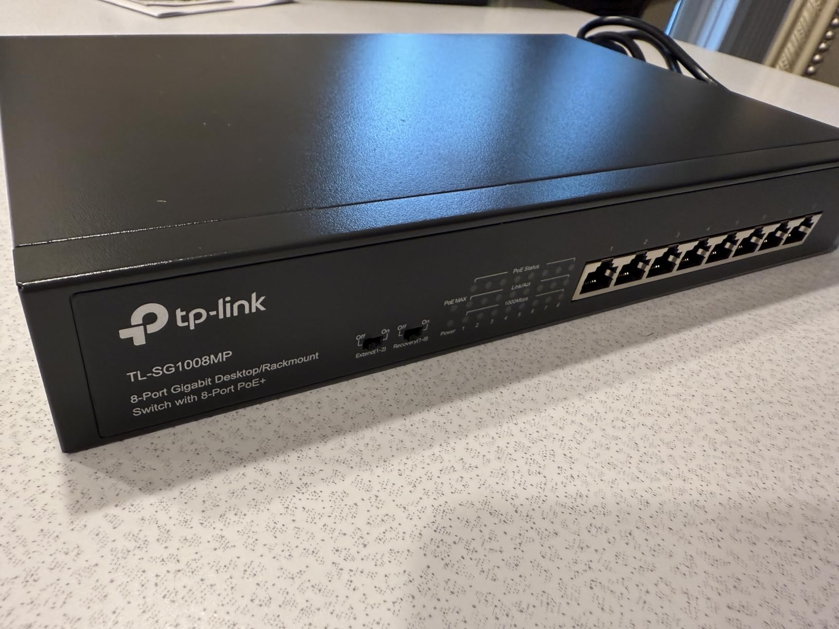 TP-Link 8 Port Gigabit PoE Switch | 8 PoE+ Ports @126W | Plug & Play | Limited Lifetime Protection | Desktop/ Rackmount | Prioritized Power Supply | Sturdy Metal | Shielded Ports (TL-SG1008MP) customer photo 1