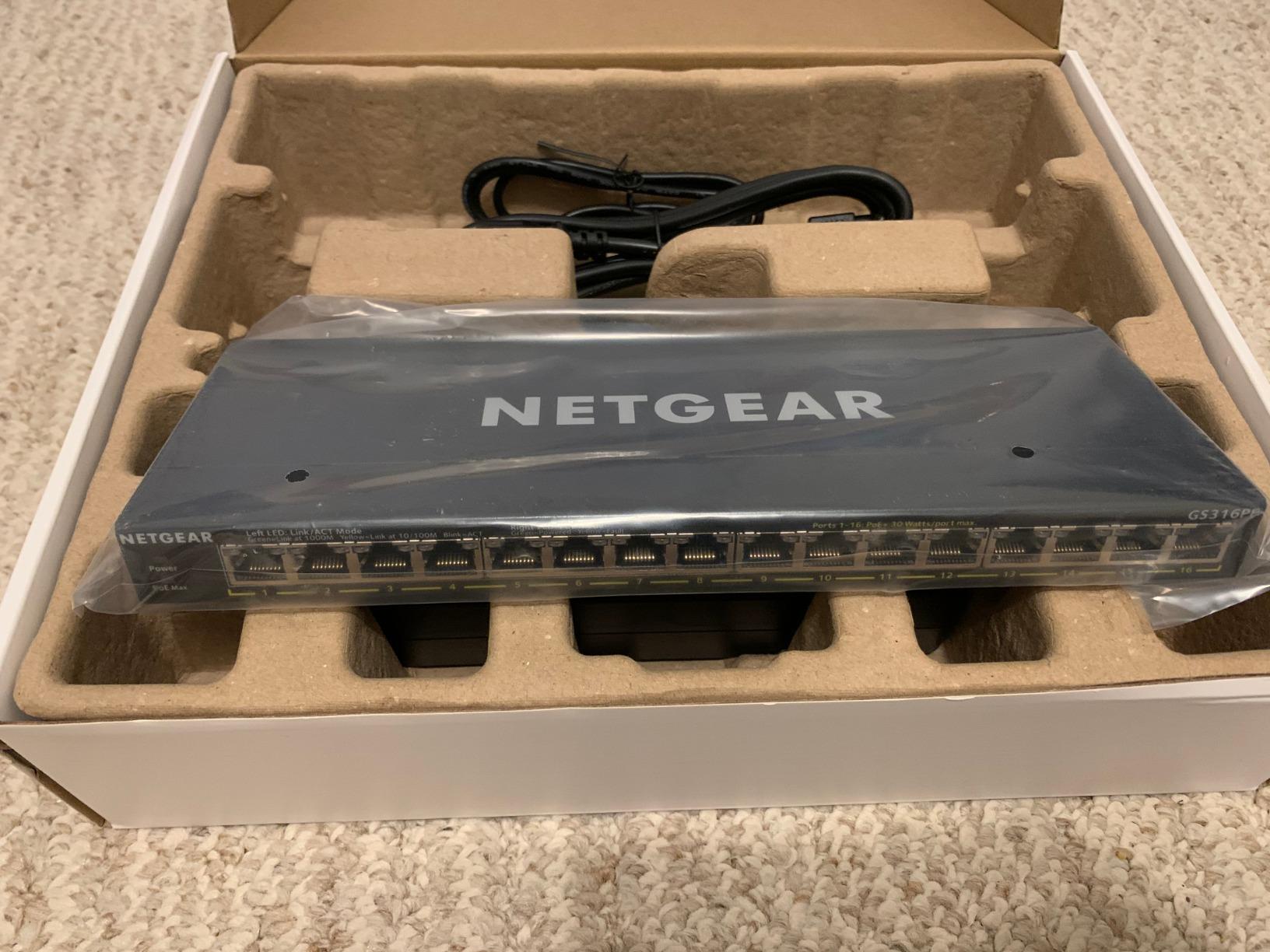 NETGEAR 16 Port PoE Gigabit Ethernet Unmanaged Network Switch (GS316PP) | Essentials Model with 16 x PoE+ Ports @ 183W, Fanless Design for Silent Operation, Desktop or Wall Mount customer photo 1