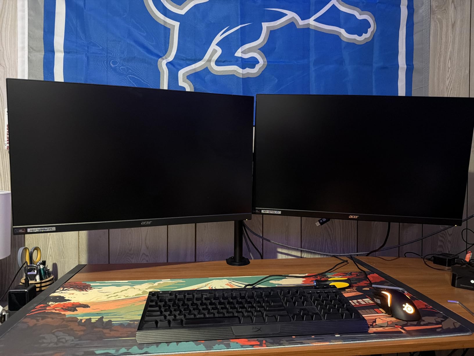 ErGear Dual Monitor Stand, Heavy Duty Adjustable Monitor Desk Mount for 2 Screens up to 32 Inches, Fully Adjustable Height, Tilt, Swivel, Rotate, Supports 17.6 lbs per Monitor Arm, Easy Installation customer photo 1