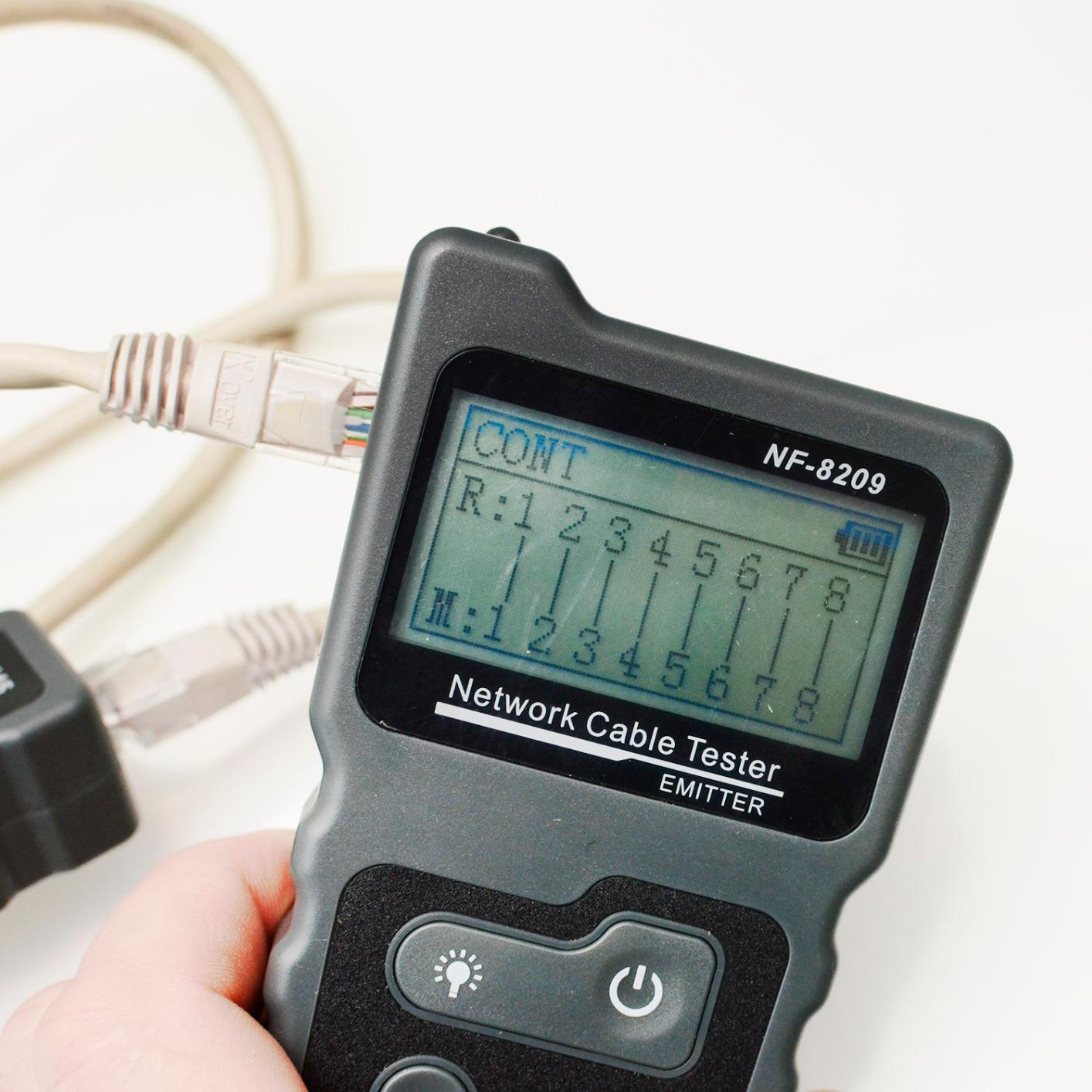 NOYAFA NF-8209 Network Cable Tester, Ethernet Cable Wire Tester with POE & NCV for CAT5/CAT6 Wire Tracer, Length Test, RJ45 Network Tester Kit customer photo 1