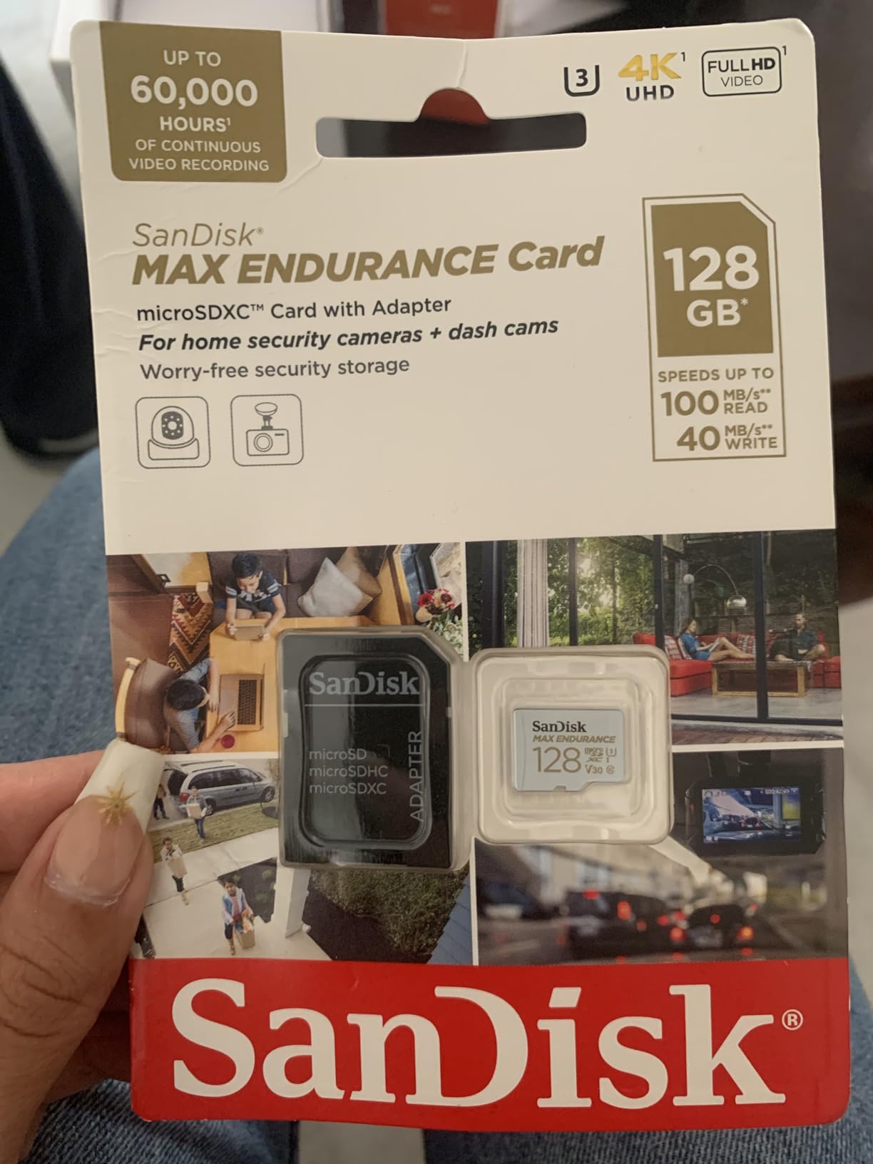 SanDisk 64GB MAX Endurance microSDXC Card with Adapter for Home Security Cameras and Dash cams - C10, U3, V30, 4K UHD, Micro SD Card - SDSQQVR-064G-GN6IA customer photo 2