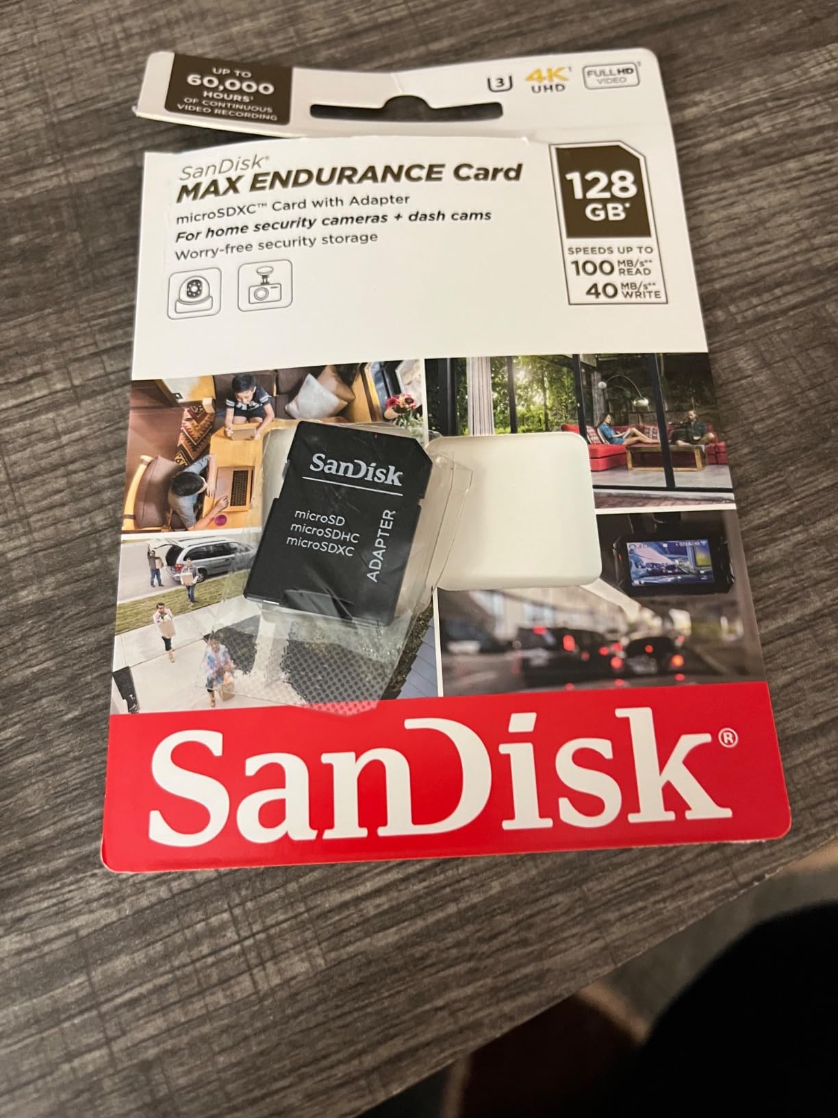 SanDisk 128GB MAX Endurance microSDXC Card with Adapter for Home Security Cameras and Dash cams - C10, U3, V30, 4K UHD, Micro SD Card - SDSQQVR-128G-GN6IA customer photo 2