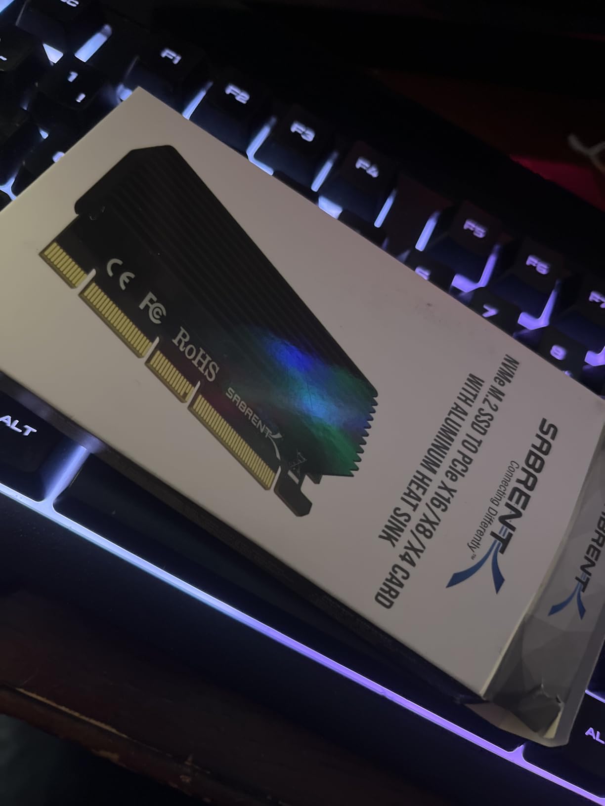 SABRENT M.2 NVMe SSD to PCIe X16/X8/X4 Adapter Card, Heatsink | Fits 2230/2242/2260/2280 NVMe, Aluminum heatsink, Not for M.2 SATA or PCIe x1, BIOS NVMe support needed customer photo 2