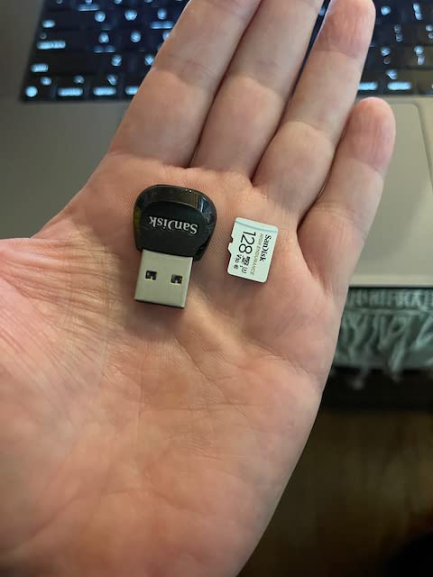 SanDisk 128GB High Endurance Video MicroSDXC Card with Adapter for Dash Cam and Home Monitoring Systems and SanDisk MobileMate USB 3.0 MicroSD Card Reader customer photo 2