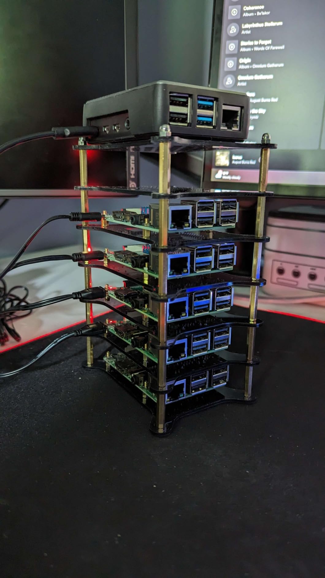 6-Layers Cluster Case Rack Case with Heatsinks Stackable Enclosure for Raspberry Pi 4/3/2 Model B customer photo 2
