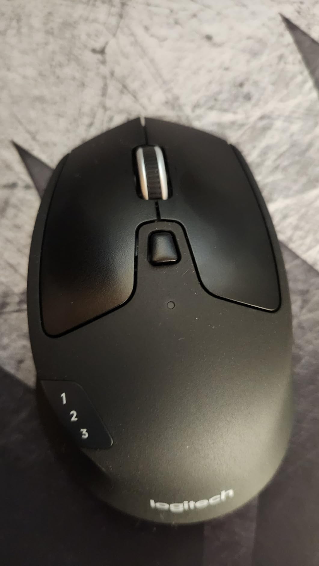 Logitech M720 Triathalon Full Size Multi-Device Wireless Mouse - Black | Connect via Bluetooth or included USB-A receiver, pair up to 3 devices, Logitech Flow compatible, 6 customizable buttons customer photo 1