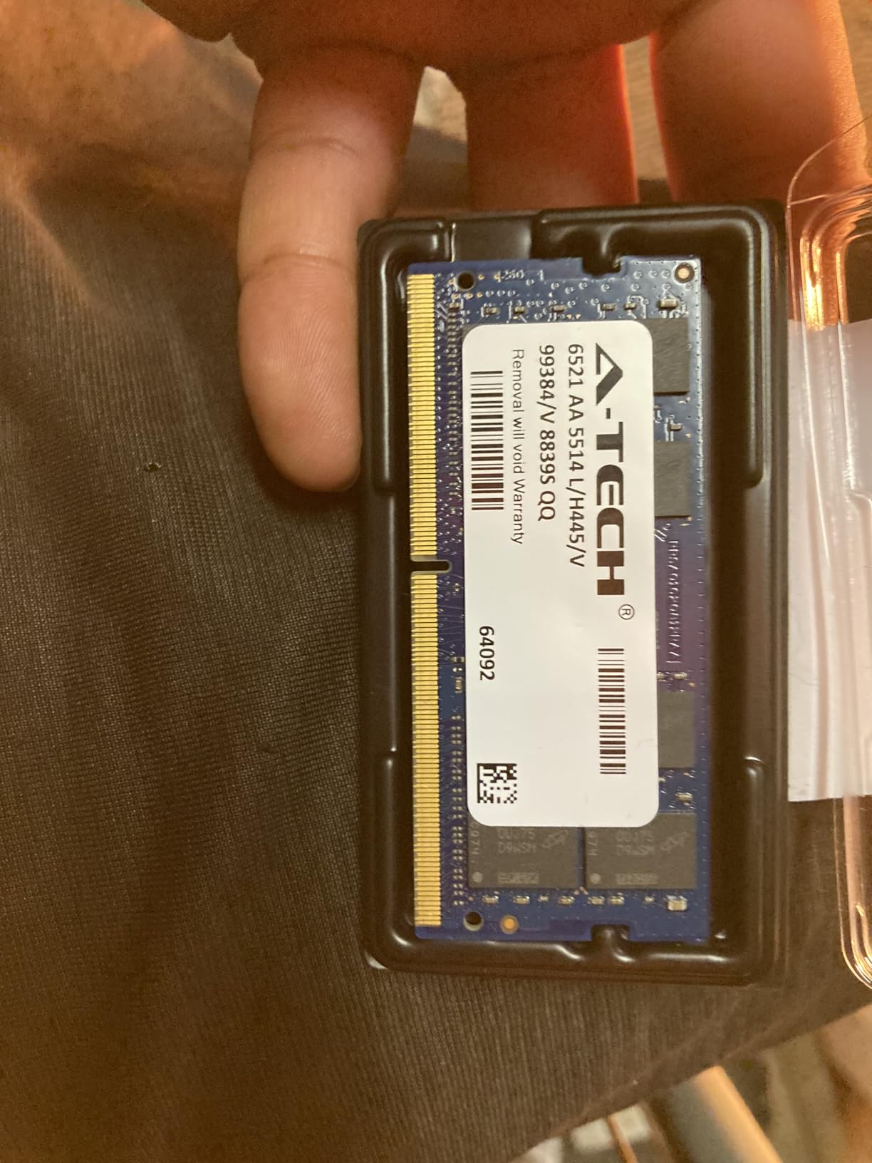 A-Tech 16GB DDR4 3200 MHz SODIMM PC4-25600 (PC4-3200AA) CL22 Non-ECC Laptop RAM Memory Module customer photo 1