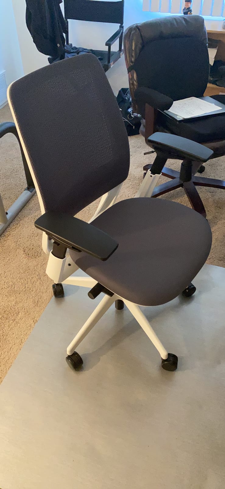 Series 2 Office Chair - Ergonomic Work Chair with Wheels for Carpet - with Back Support, Weight-Activated Adjustment & Arm Support - Adjustable Rolling Chairs for Desk - Graphite customer photo 2