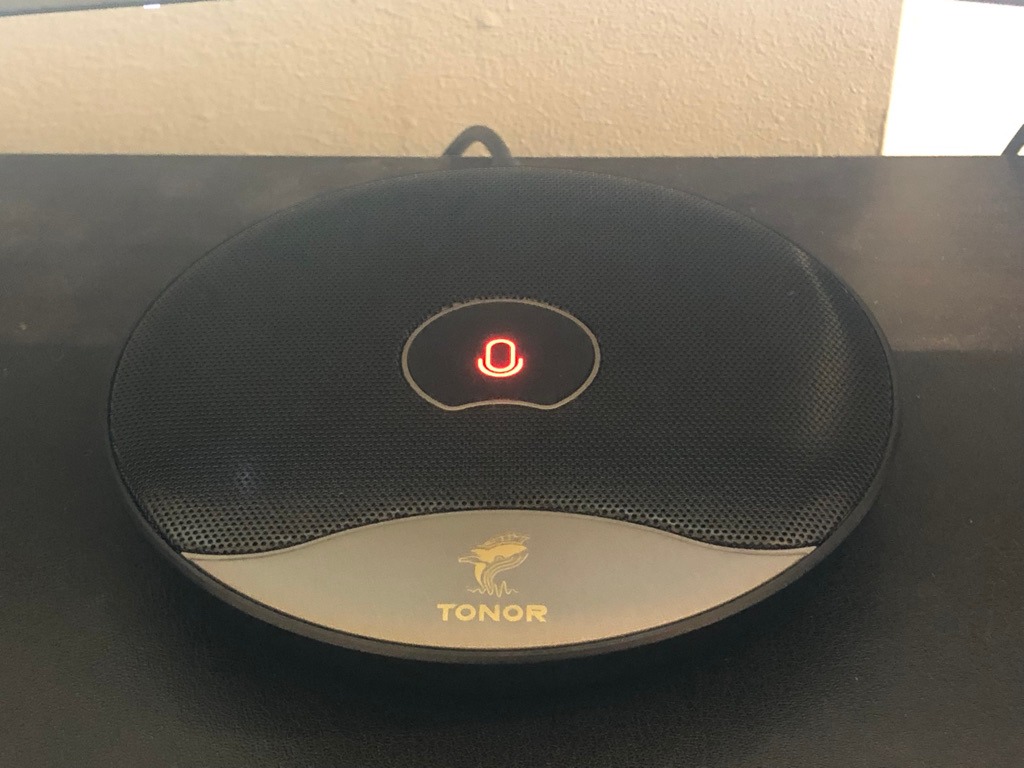 TONOR USB Conference Microphone, 360 Omnidirectional PC Computer Condenser Mic with Mute Button for Online Meeting/Class, Zoom Call, Skype Chatting, Plug & Play (TM20) customer photo 1