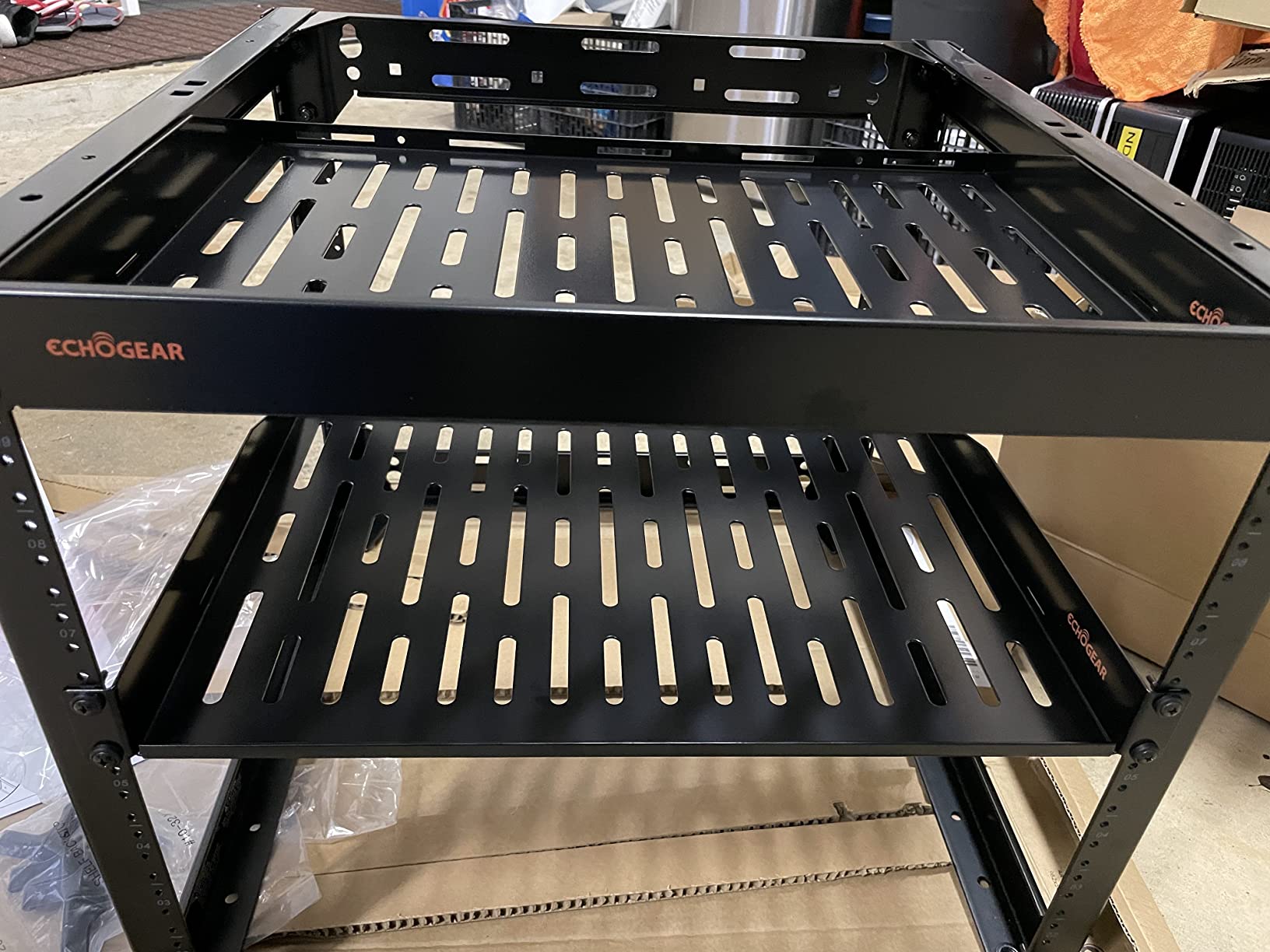 ECHOGEAR 10U Open Frame Rack w/Optimal Air Flow, DIY Assembly, 20.4