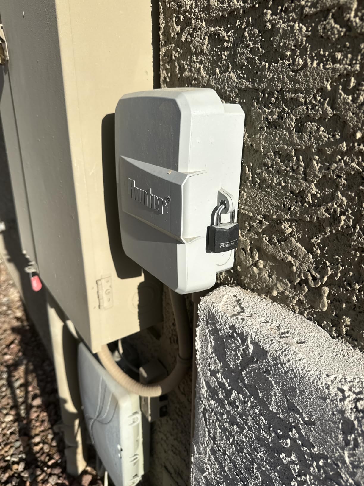 Hunter X2 4 Zone Sprinkler Controller, WiFi Compatible Sprinkler Timer | Indoor/outdoor 4 zone irrigation controller with flexible scheduling and optional Hydrawise WiFi upgrade customer photo 2