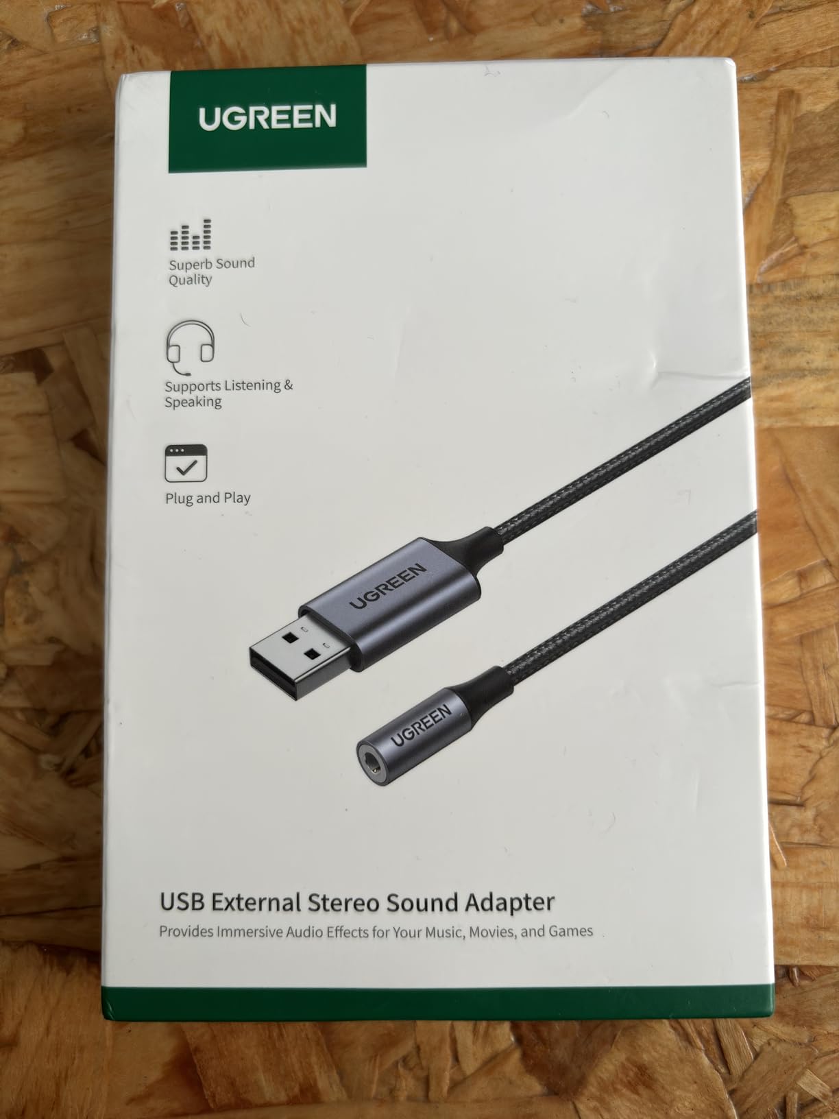 UGREEN USB to 3.5mm Jack Audio Adapter Headphone DAC 24bit 96kHz customer photo 2