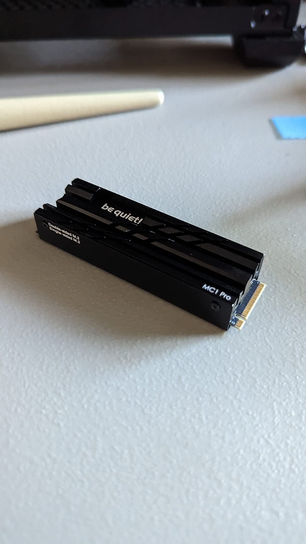 be quiet! MC1 Pro M.2 SSD Cooler, Heatpipe Heatsink for 2280 NVMe, Dual-Sided Compatible, Black Aluminum for Maximum Cooling Performance, BZ003 customer photo 2