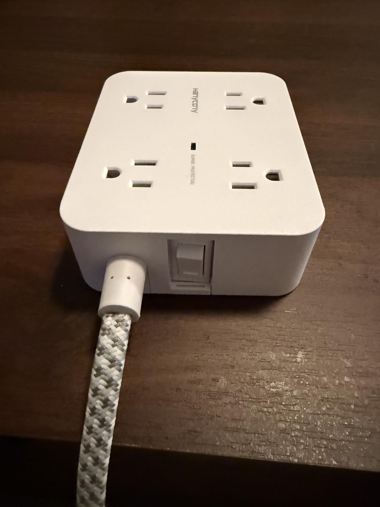 HANYCONY Surge Protector Power Strip, 1080J, 5 Ft Braided Extension Cord | 8 Outlets 4 USB Ports(2 USB C), Outlet Extender, Flat Plug, Wall Mount, Desk Charging Station, Home Office, Dorm Room ETL customer photo 1