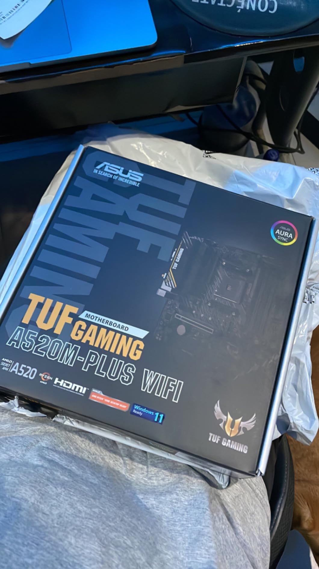ASUS TUF Gaming A520M-PLUS (WiFi) AMD AM4 (3rd Gen Ryzen) microATX Gaming Motherboard (M.2 Support, 802.11ac Wi-Fi, DisplayPort, HDMI, D-Sub, USB 3.2 Gen 1 Type-A and Aura Addressable Gen 2 headers) customer photo 1