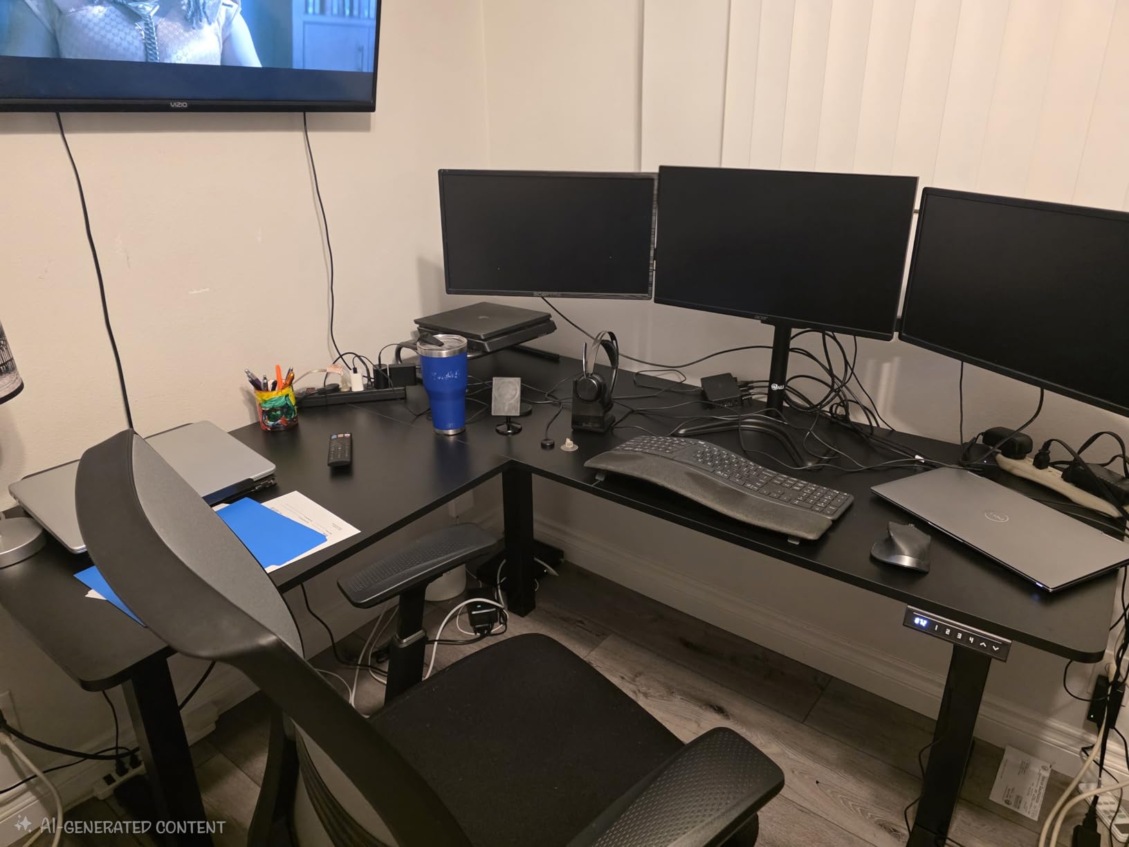 VIVO Black 63 x 55 in Corner Standing Desk, DESK-E3CTB customer photo 2
