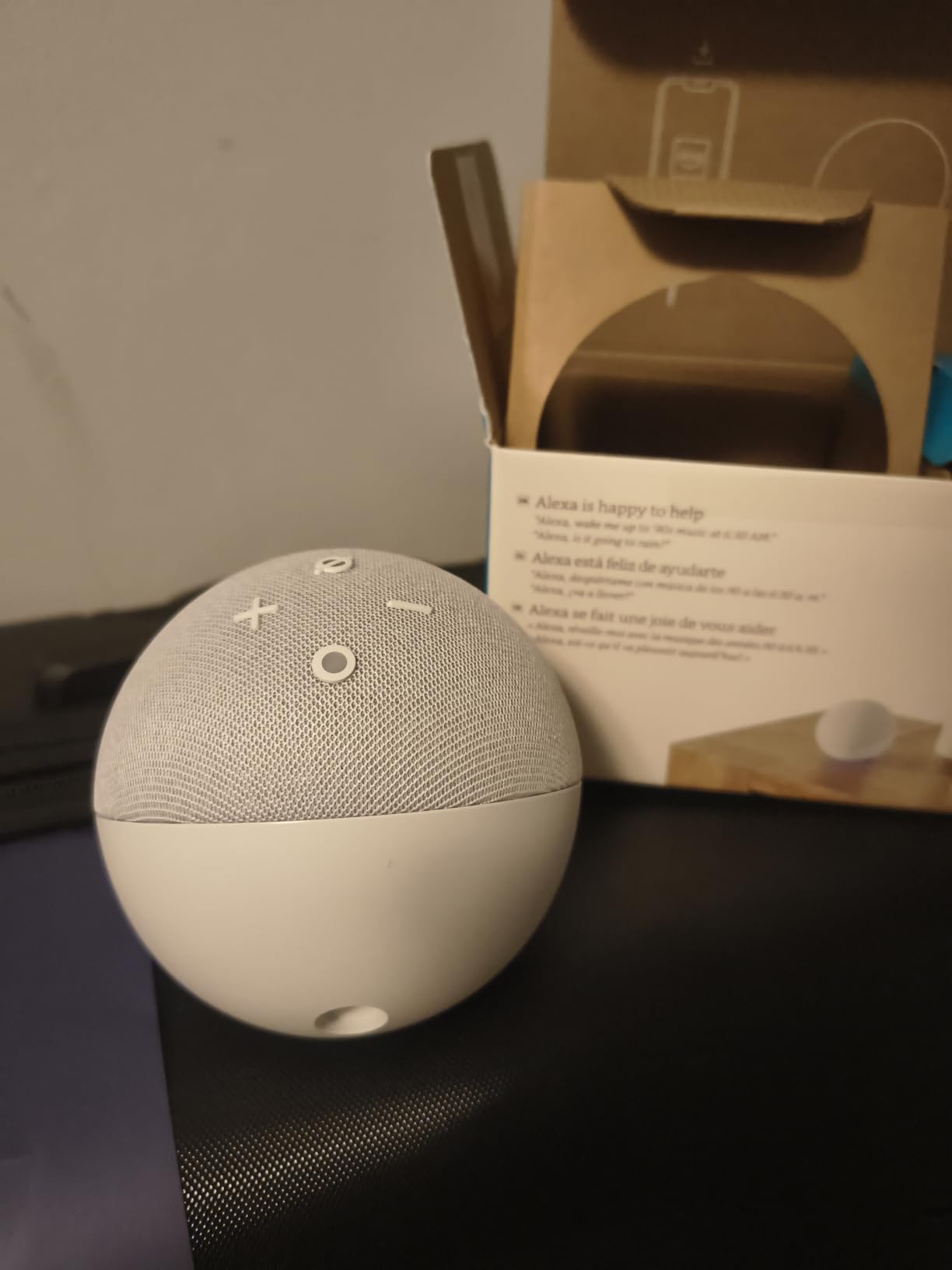 Amazon Echo Dot (newest model) - Vibrant sounding speaker, Designed for Alexa+, Great for bedrooms, dining rooms and offices, Glacier White customer photo 1