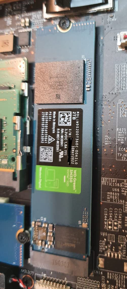 Western Digital 1TB WD Green SN350 NVMe Internal SSD Solid State Drive - Gen3 PCIe, QLC, M.2 2280, Up to 3,200 MB/s - WDS100T3G0C customer photo 2