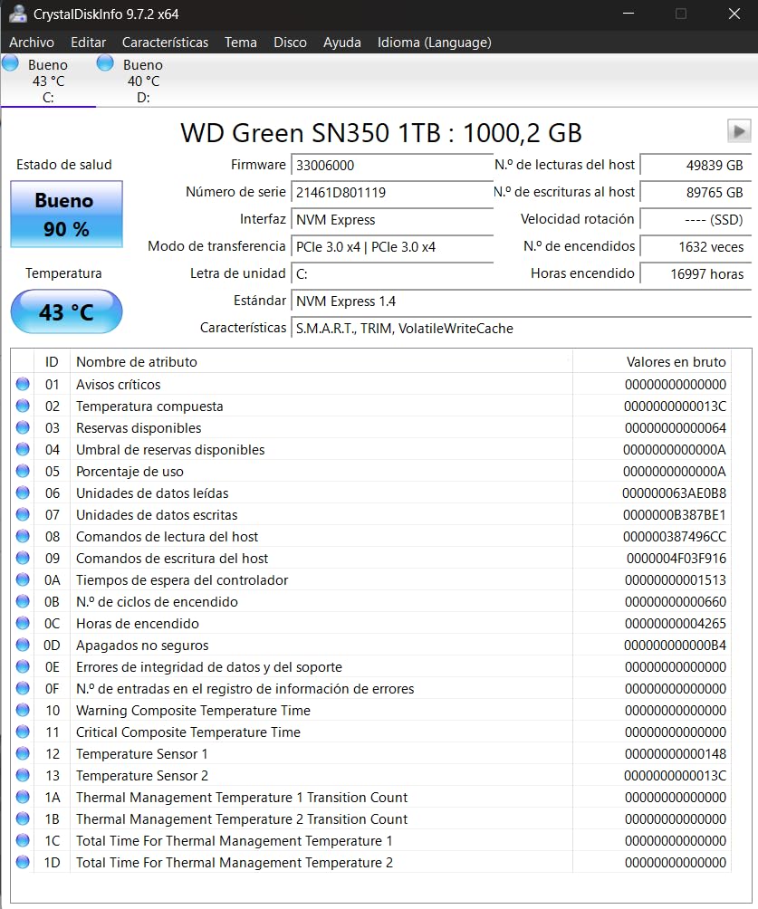 Western Digital 2TB WD Green SN350 NVMe Internal SSD Solid State Drive - Gen3 PCIe, QLC, M.2 2280, Up to 3,200 MB/s - WDS200T3G0C customer photo 1