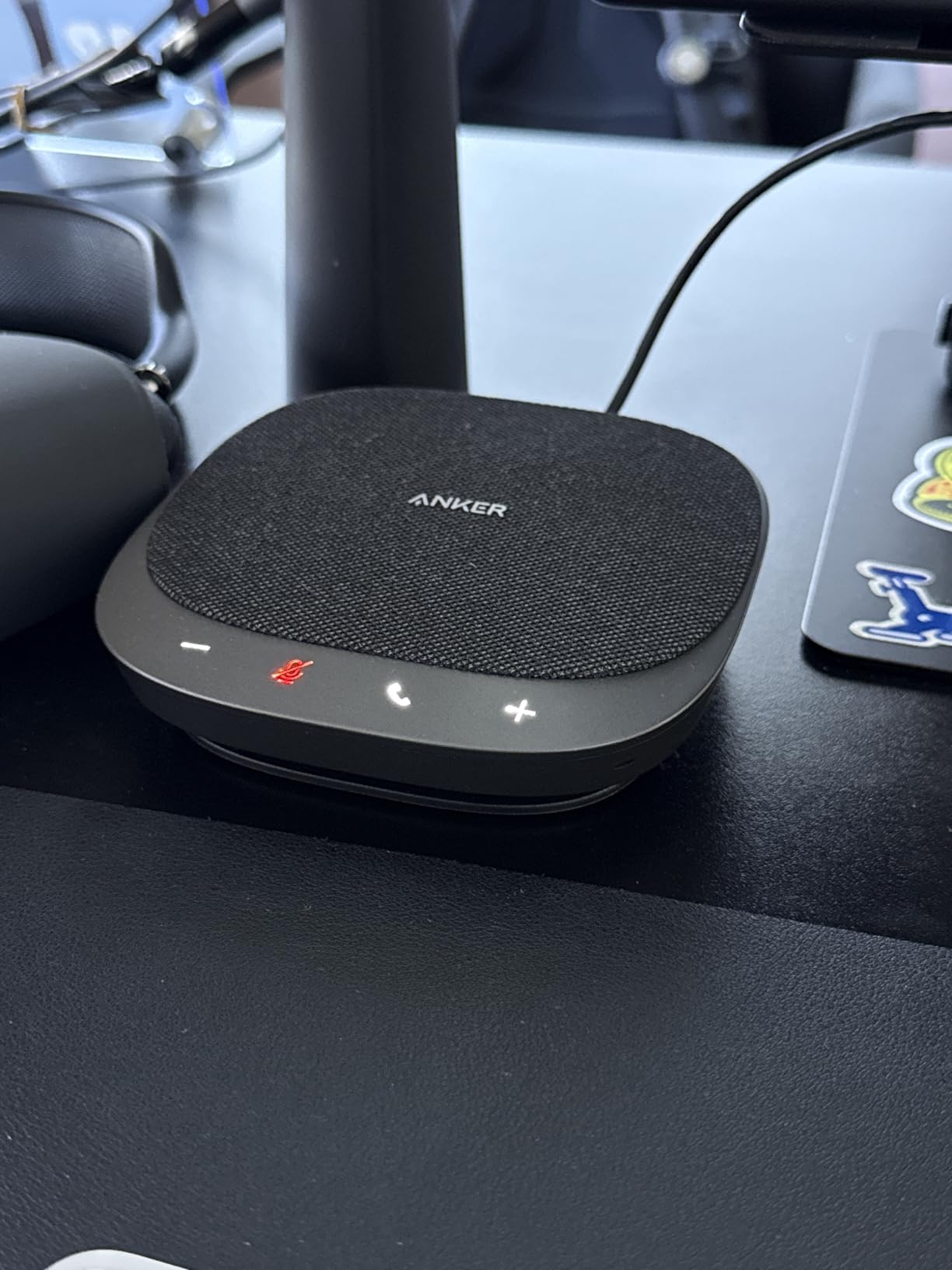 Anker PowerConf S330 USB Speakerphone for Home Office, Plug and Play | Conference Microphone, 360° Voice Coverage, Smart Voice Enhancement, Powerful Sound, Desktop PC Speaker, Online Meetings customer photo 1