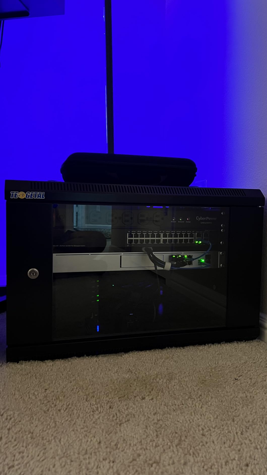 9U Wall Mount Server Cabinet Network Rack Enclosure Locking Glass Door customer photo 1